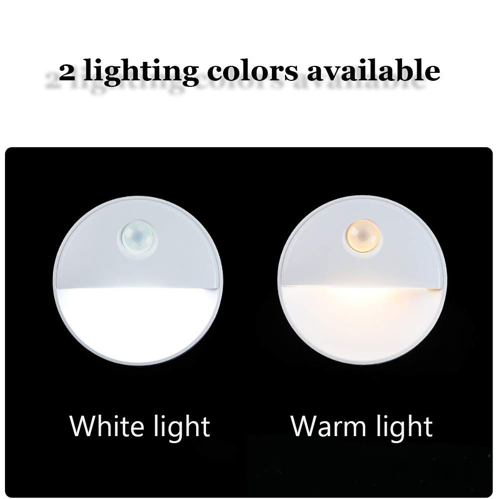 La luz del Sensor, Armario de luz, luz de Noche LED portátil, 2 súper Brillante Leds, Batería, inalámbrica, Stick-On, en Cualquier Lugar luz Nocturna (3 Pack),Warm Light