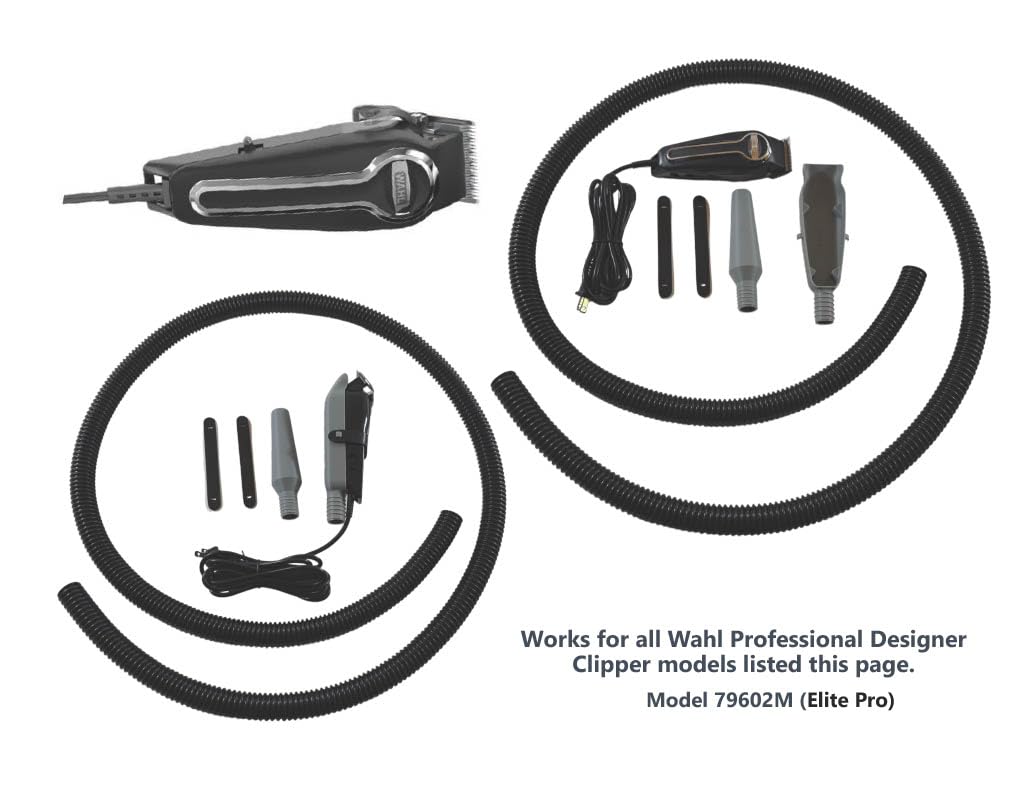 Full Earth's Vacuum Attachment Kit for Professional Size Wahl Clipper.. Only Works for Elite Pro Wahl Clippers Model# 79602M (Vac_Kit_05-040)
