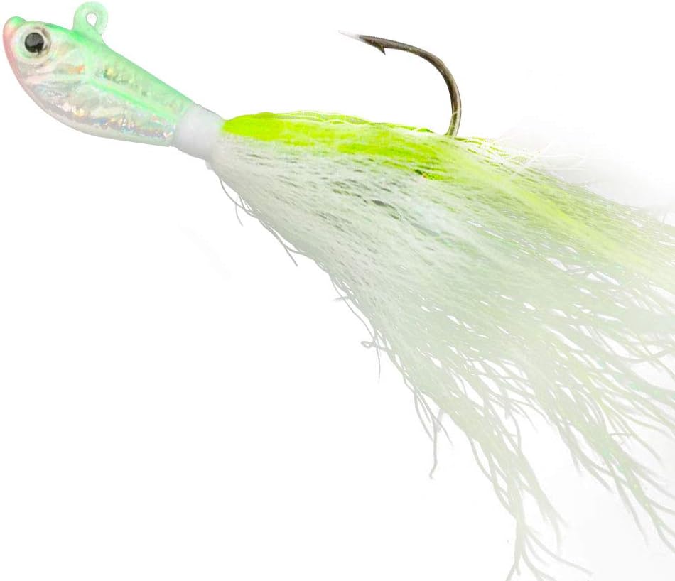 Bucktail Jig Fishing Bait Saltwater Bucktail Lure 1OZ (Green)