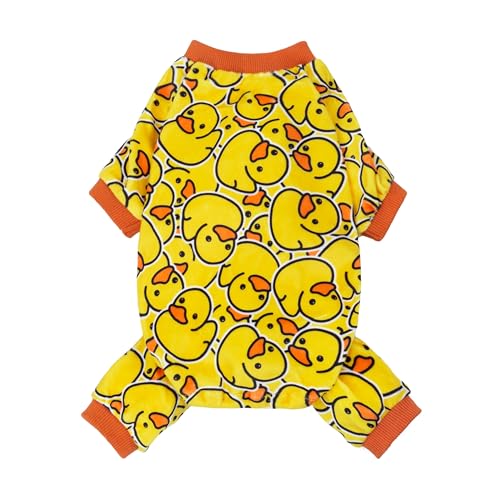 Fitwarm Funny Duck Dog Pajamas, Dog Winter Clothes for Small Dogs Girl, Lightweight Velvet Pet...