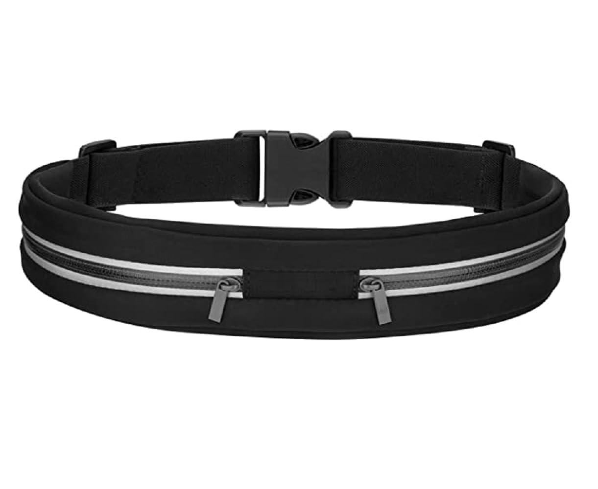 prexi Running Fanny Pack for Women Men with Expandable Pocket, Reflective Running Waist Belt with Headphone Port, Store Phones Headphones Wallets.-image-3