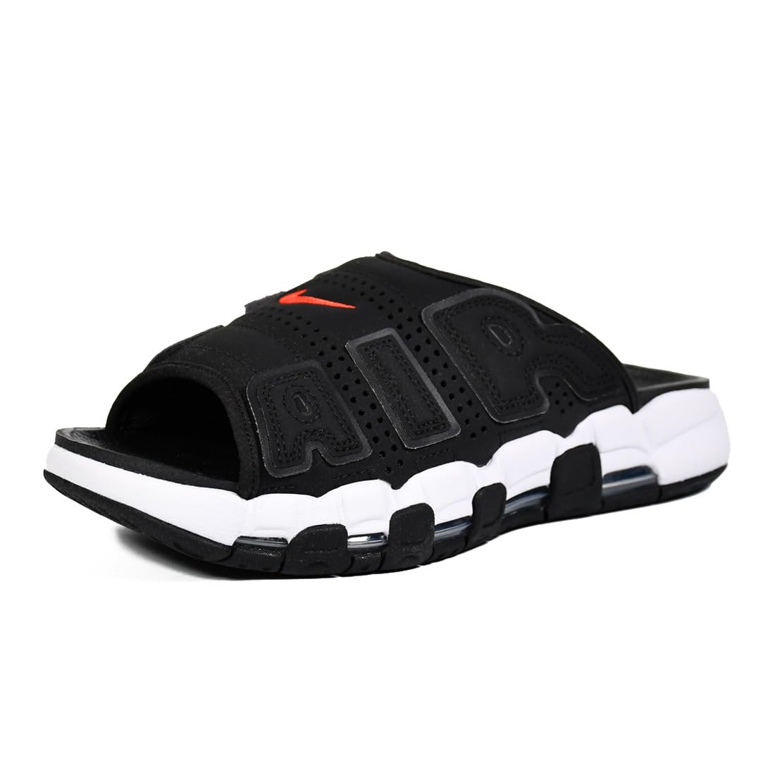 Amazon | [ナイキ] AIR MORE UPTEMPO SLIDE BLACK/WHITE-BLACK-CLEAR 