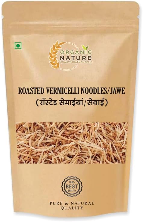 ORGANIC NATURE Vermicelli |Wheat Semiya/Vermicelli/Sevai | Vermicelli Roasted Pantry (Pack of 200 Gram)