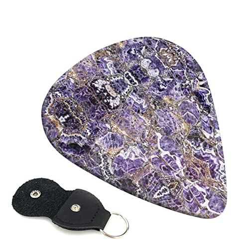 Lot de 6 médiators pour guitare acoustique, guitare électrique, basse, ukulélé – Fin, moyen et épais – Violet marbré - Les Beatles, Paul McCartney, John Lennon, RIngo Starr, George Harrison Lot de 6 médiators pour guitare acoustique, guitare électrique, basse, ukulélé - Fin, moyen et épais - Violet marbré