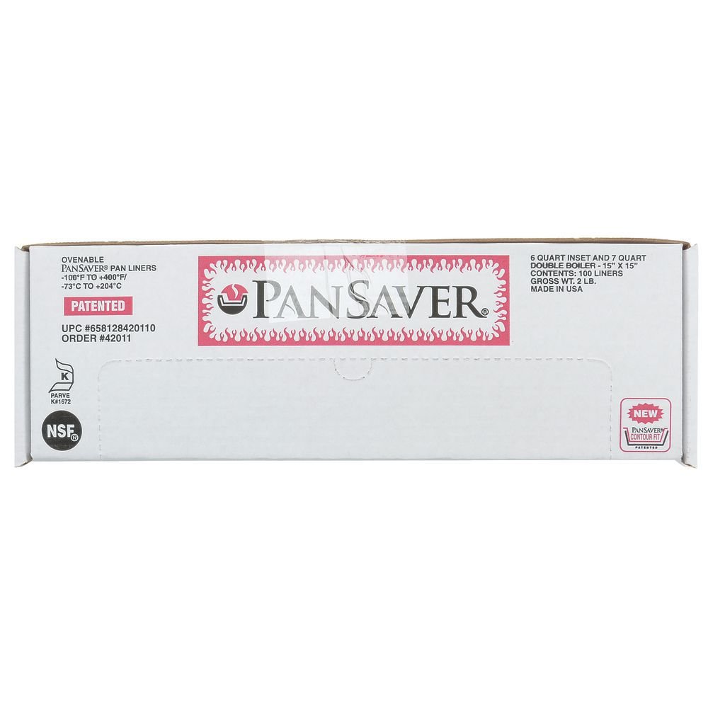 PanSaver Monolyn Bain Marie Pan Liner 6-7 qt Clear- 9 1/2"Dia x 8 1/5"D 100 Per Case by HUBERT – Plastic, Clear, Pack of 100, Model 658128420110