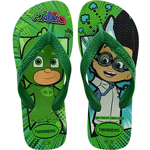 Havaianas Kids Boys Top PJ Masks Flip Flops - Citronella - 11/12K US