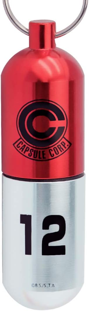 ABYSTYLE Dragon Ball Z 3D Red Capsule Corp Aluminum Keychain 3.3" x 1" Unscrew to Store Cash Anime Manga DBZ Accessories