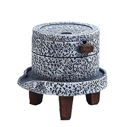 YKHB Cendrier rétro de Ciment Cendriers à cendrier avec Couvercle Tarche-Cendres Beaux-Cendres Meilleur Cadeau for Bureau intérieur et extérieur