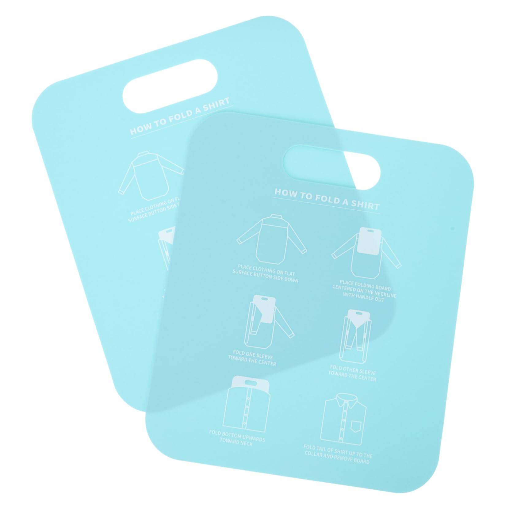 TINEASUR 2pcs Shirt Folding -Saving Lazy Folding Tool for Laundry Pp Cardboard Wrinkle-Free Stacking Board