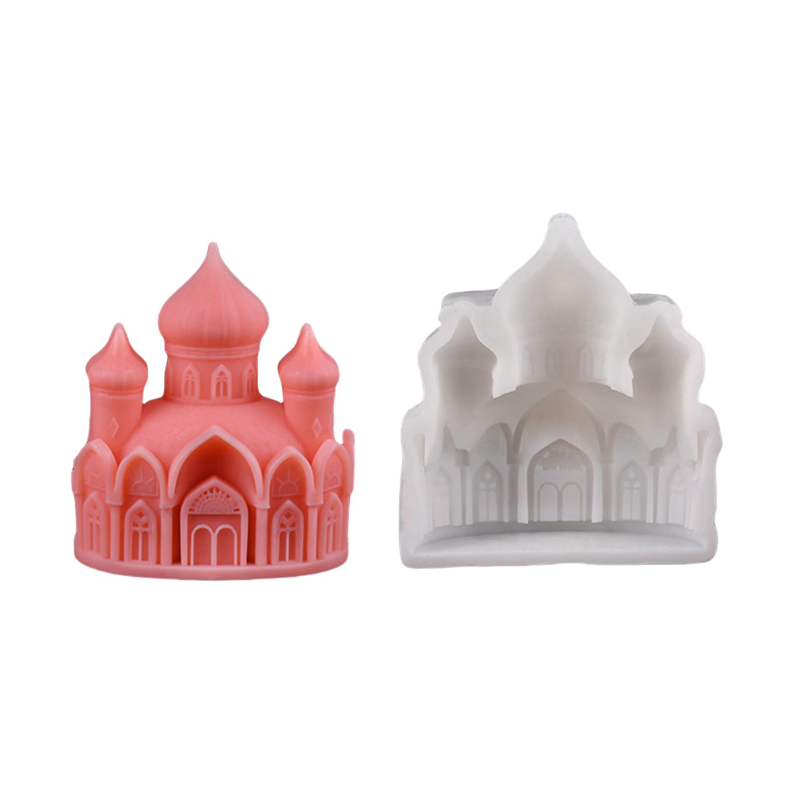 Jazuaiao Ancient Castles Silicone 3D Castles Molds Ornament Molds Plasters Casting Epoxy Resin Ancient Silicone
