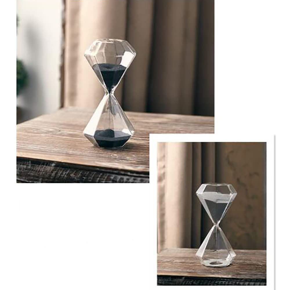 Timer, Sanduhr Timer Kreative Romantische Bunte Mode Diamant Form Glas(Wit)