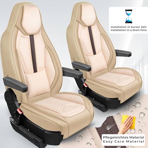 Housses de siège de camping-car pour Chausson etape line WDS4 rénovation intérieur