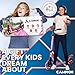 Campior Kick Scooter for Ages 6+, for Kids, Teens, and Adults, Max Load 240 LBS, Foldable, 8-inch Big Wheels for Kids and Adults, with Kickstand, 3 Adjustable Levels, Child Safety Approved, Pink