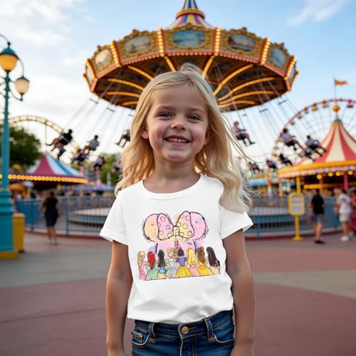 Image of Princess Shirts Toddler Girl Magic Kingdom Kid Shirt Girls Trip Tee Holiday Magical Castle Vacation Short Sleeve Tops