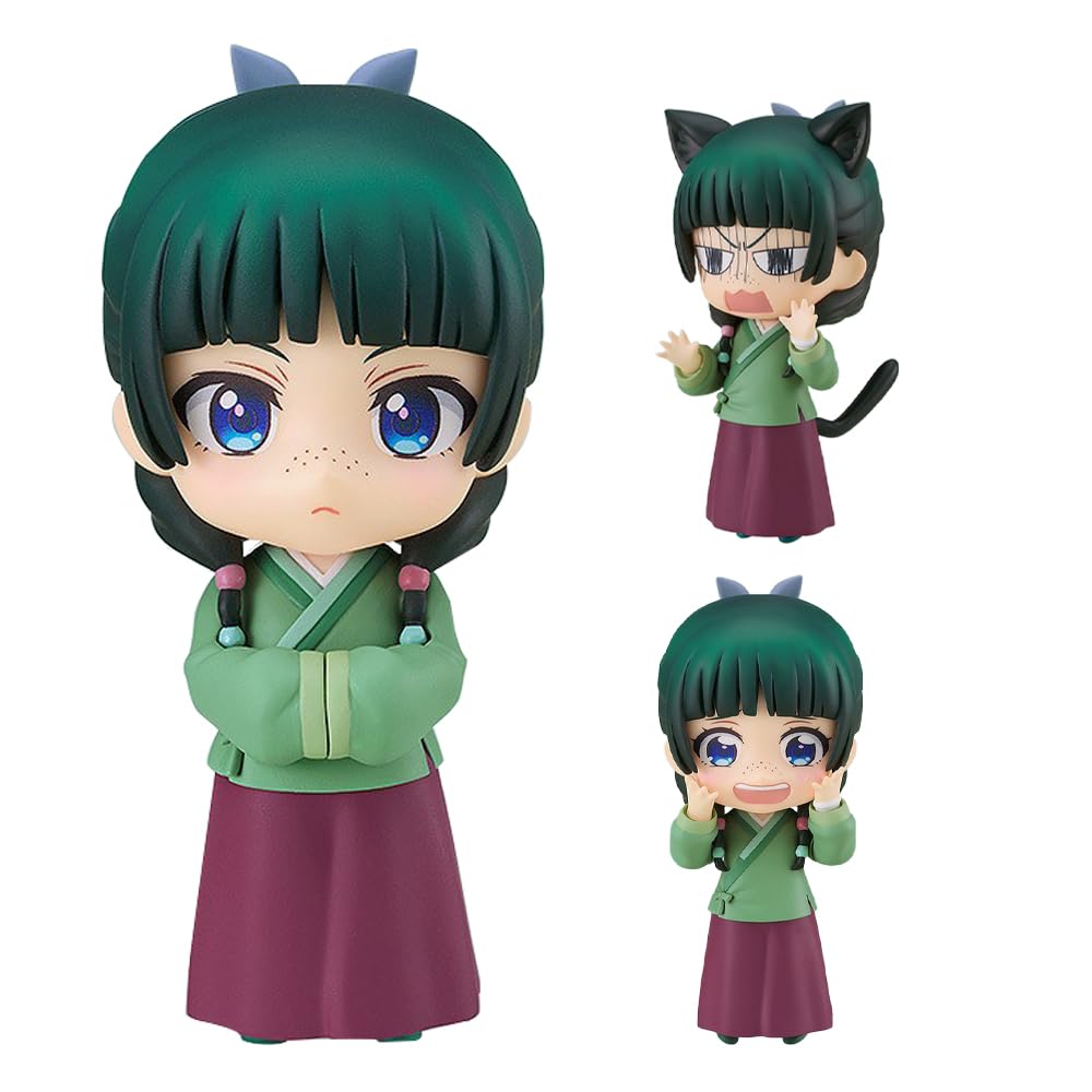 Xinchangda Maomao Figures Maomao Anime Figure Statues Interchangeable Heads Movable PVC Anime Action Figurine for Fans 10CM