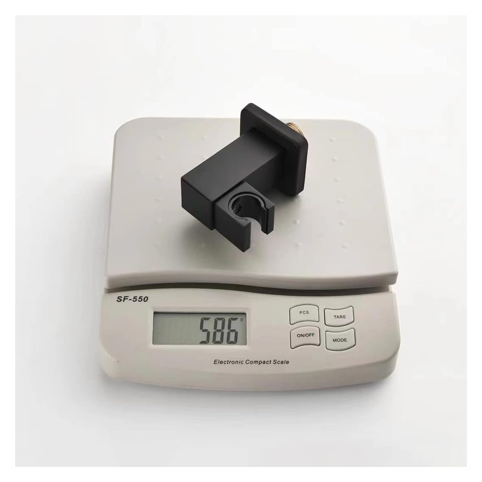 Soporte ajustable negro para cabezal de ducha con pantalla LED de temperatura, soporte de latón montado en la pared para varita de ducha de mano y diseño elegante
