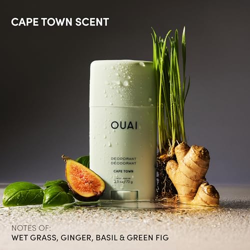 OUAI Cape Town Duo - Aluminum Free Deodorant (2.5 oz) + Detox Facial Cleanser (7.8 fl oz) - Odor Control & Deep Cleansing Post-Workout Body Care Set