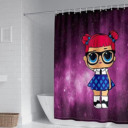 ZDDWLDL 4-Teilig Duschvorhang Set Mit Rutschfesten Teppichen Toilettendeckel Und Badematte Wasserdicht Farbfest Schimmel… – Bild 4