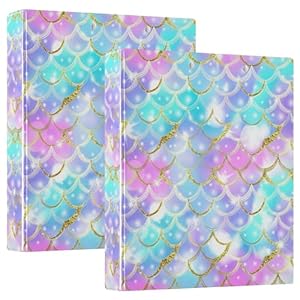 Joitme Modern 3 Ring Pastell Meerjungfrau Ordner 2er-Pack