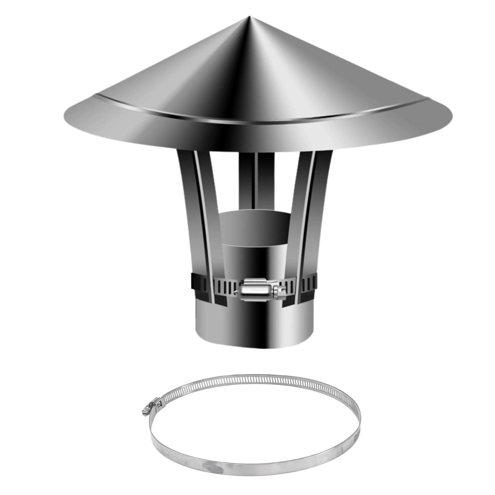KGLHJDY Roof Cap, All Weather Chimney Cap, Stainless Steel Roof Top Vent Cover, HVAC Ducting Exhaust Pipe Cowl, Flue Pipe, Dryer Pipe(190mm)