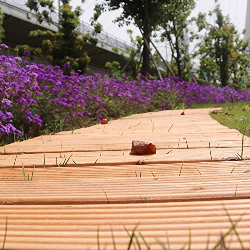 Kawuneeche Garden Hardwood Pathway 8' Weather-Resistant Straight Outdoor Patio Path Roll Out Wooden Curved Pathway Garden Boardwalk Walkways Flooring
