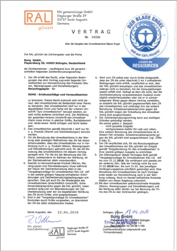 beECO Versandtaschen C4 (250 Stück), haftklebende Versandtasche mit Fenster, Versandtaschen A4 aus 100 % Recycling Papier, geeignet für DIN A4 Papier, weiß, 324 x 229 mm, 100g/m²