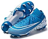 Zquaus Soccer Shoes Men,Ag Football Shoe Boys Sports Shoes Outdoor/Indoor Cleats CD8508-M2-42