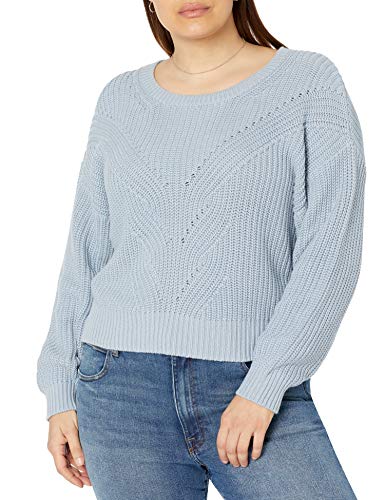 The Drop Women's Selena Cable Front Cropped Sweater Whisper White, Xxs #TOP3