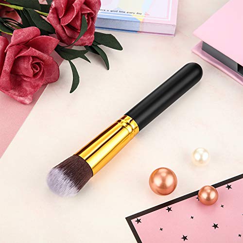 Blulu 2 Pack Self Tanner Brush Kabuki Foundation Brush Large Sunless Tanning Face Brush Easily Apply Self Tanner To Face And Blend Areas For Men Women (Round Head) #TOP6