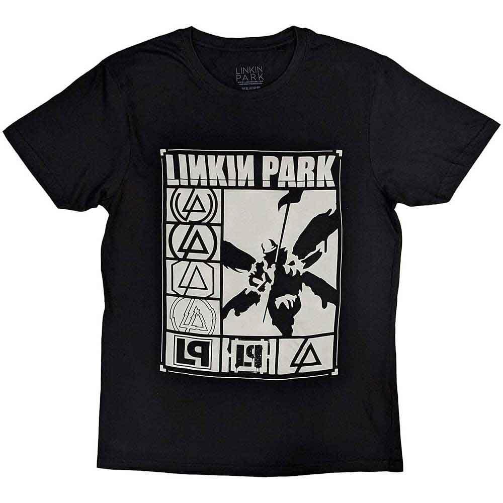 Linkin Park T Shirt Rectangle Logos Official Unisex Black L