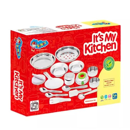 Image of Its My Kitchen | Best18 Pieces Kitchen Set for Kids | A Perfect Roleplay Pretend Play Kitchen Play Set for Kids