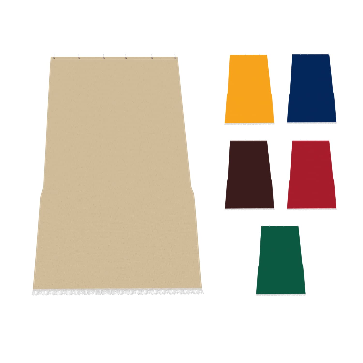 Rideau de Soleil ombragé Maison avec kit de Crochets et Anneaux en Tissu résistant indéchirable pour extérieur véranda terrasse Balcon Porte fenêtre Jardin Campeur Gazebo Lavable 145 x 250 cm (7)