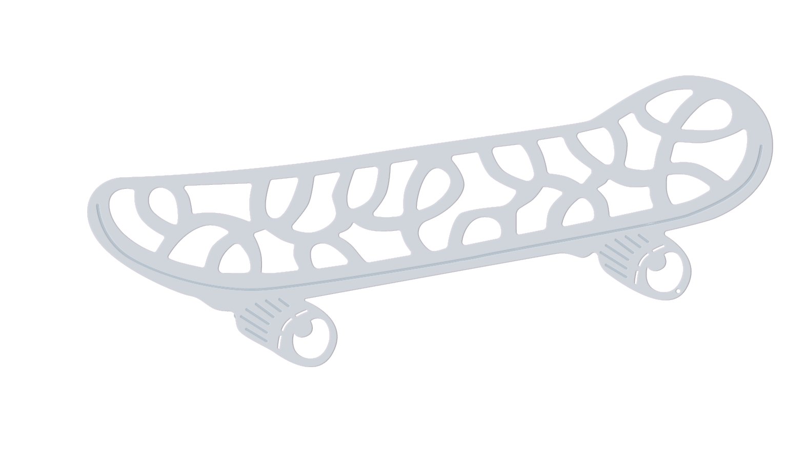 Sweet Dixie Skateboard Die, Grey, Medium