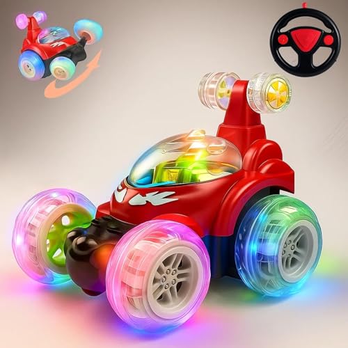 Image of GRAPHENE 5 Channel RC Stunt Transforming Toy Car Rechargeable Remote Control 360 Rotating Rolling Stunt Car for Kids Off Road Vehicle Toy Cars Kids Monster Truck Rock Climbing Car Toy (Multicolor)
