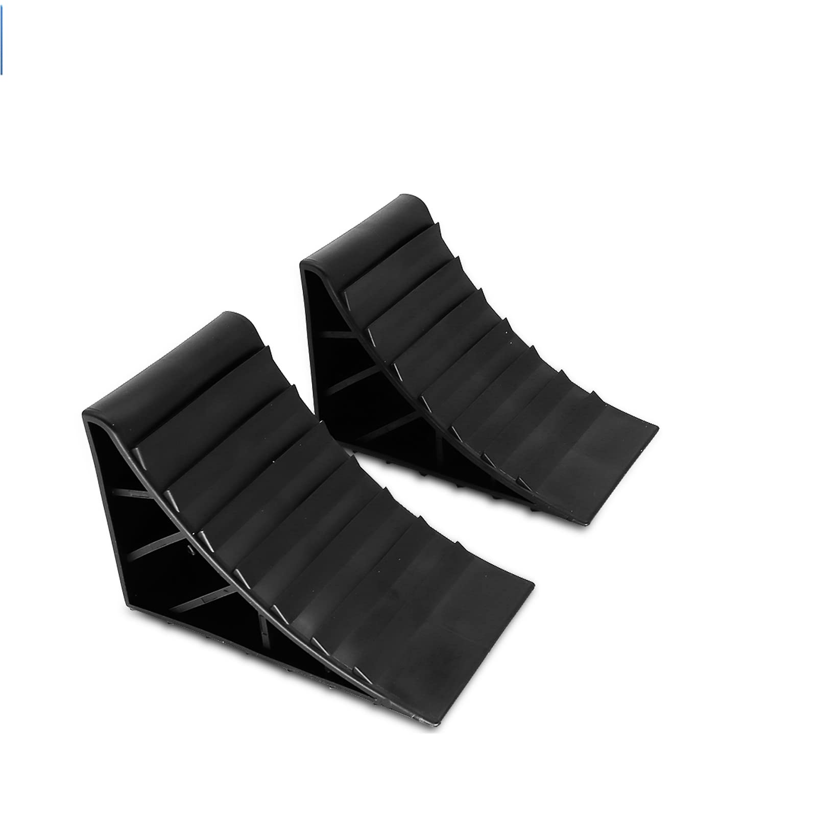 AUTOXBERT 2Pcs Wheel Chock Skid Resist Plastic High Strength Car Truck Stopper Control Wheel Anti-Slip Block Tire Support Pad