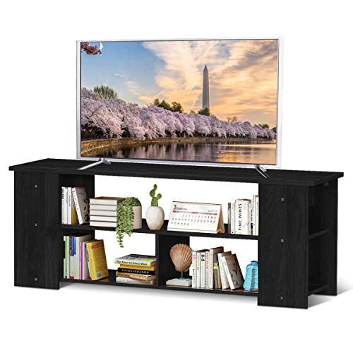 Tangkula 3-Tier TV Stand, Wooden TV Bench for TVs up to 50”, Media