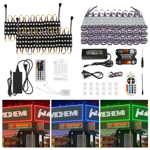 Luces LED RGB impermeables para letreros WICHEMI 120 pies miniatura 1