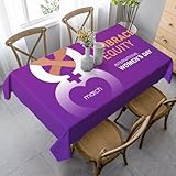 Wegphh International Women's Day Tablecloth Party Decoration,Rectangle Table Cover for Kitchen Dining Room