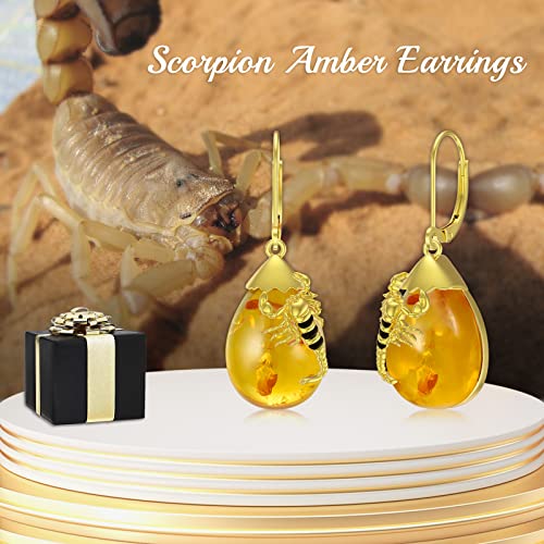 Image of TIGER RIDER Bee /Butterfly /Scorpion /Cactus /Leaf /Beetle 925 Sterling Silver French Clasp Leverback Earrings Amber /Crystal /Citrine /Moonstone /Obsidian /Jade /Rose quartz Pendant Jewelry Gift for Women