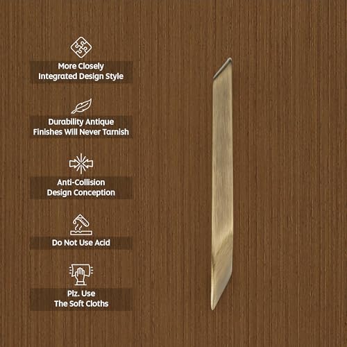 Image of LAPO 10 Inch Cabinet Handle Set for Kitchen Drawer & Wardrobe Door, Used for Cupboard, Almirah & Mandir Furniture, Strong Hold Design, 3 Years Warranty (224mm, Antique Finish, Pack of 2) - Twist