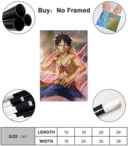 One Piece Monkey D Luffy Hot Blood Poster 36 Toile Poster Decoration Murale Pour Salon Chambre A Coucher 40 60 Cm Sans Cadre Style 1 Amazon Fr Cuisine Et Maison