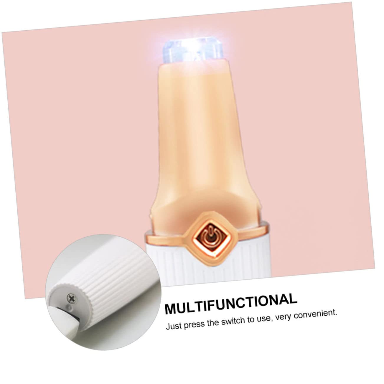 4 Pezzi Rasoio Elettrico Multi per Donne Epilatore USB per Sopracciglia e Depilazione Veloce Facile Portare Adatto per Visos Labbra Braccia e Gambe Bianco