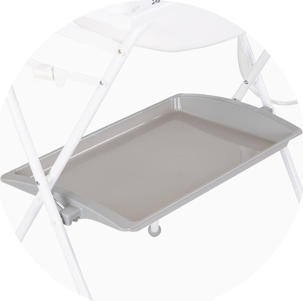 Chipolino Babywanne Wickeltisch 2 in 1 Aqua Zubehörfach klappbar Ständer Stopfen grau