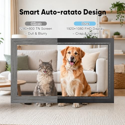 Digital Picture Frame 15.6 Inch Digital Photo Frame with 64GB Storage, 1920 * 1080 IPS FHD Touchscreen, WiFi Smart Frame Share Photos and Videos via AiMOR App, Gift for Parents, Birthday, Women - Image 7