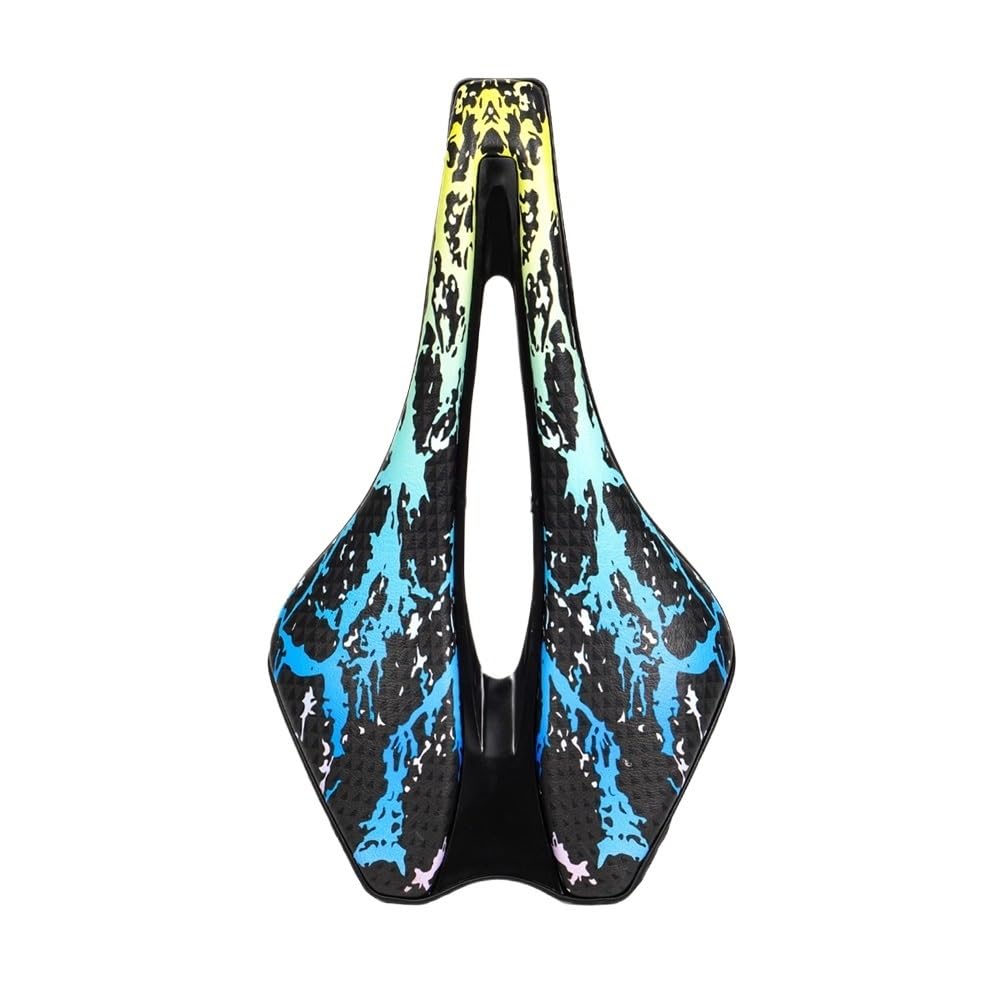 wanhaoaony Bike Seat Bike Saddle Rainproof Bicycle Cushion Breathable MTB Saddles Soft Cycling Saddle Leather Accessories Bike Seat Cushion(Color:Blue)
