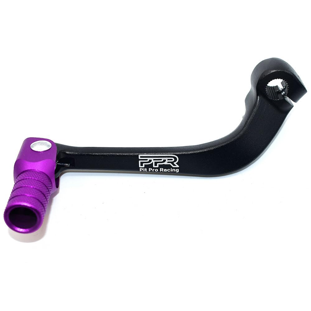 Gear Shifter Lever, Alloy Aluminium Folding Shifter Lever Fits for Motorcycle BSE CRF 110 TTR 125 Motorcycle 50cc 110cc 250cc Dirt Pit Bike (Black-Purple)