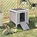 TIANTIANDIGITAL Small Animal Wooden House, cage, Rabbit House, Duck House, Small Dog House, pet House, pet Supplies, Gray
