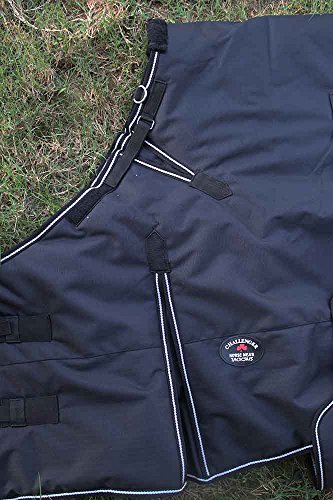 Image of Challenger 1200D Horse Turnout Waterproof Heavy-Weight Winter Blanket Black 551G