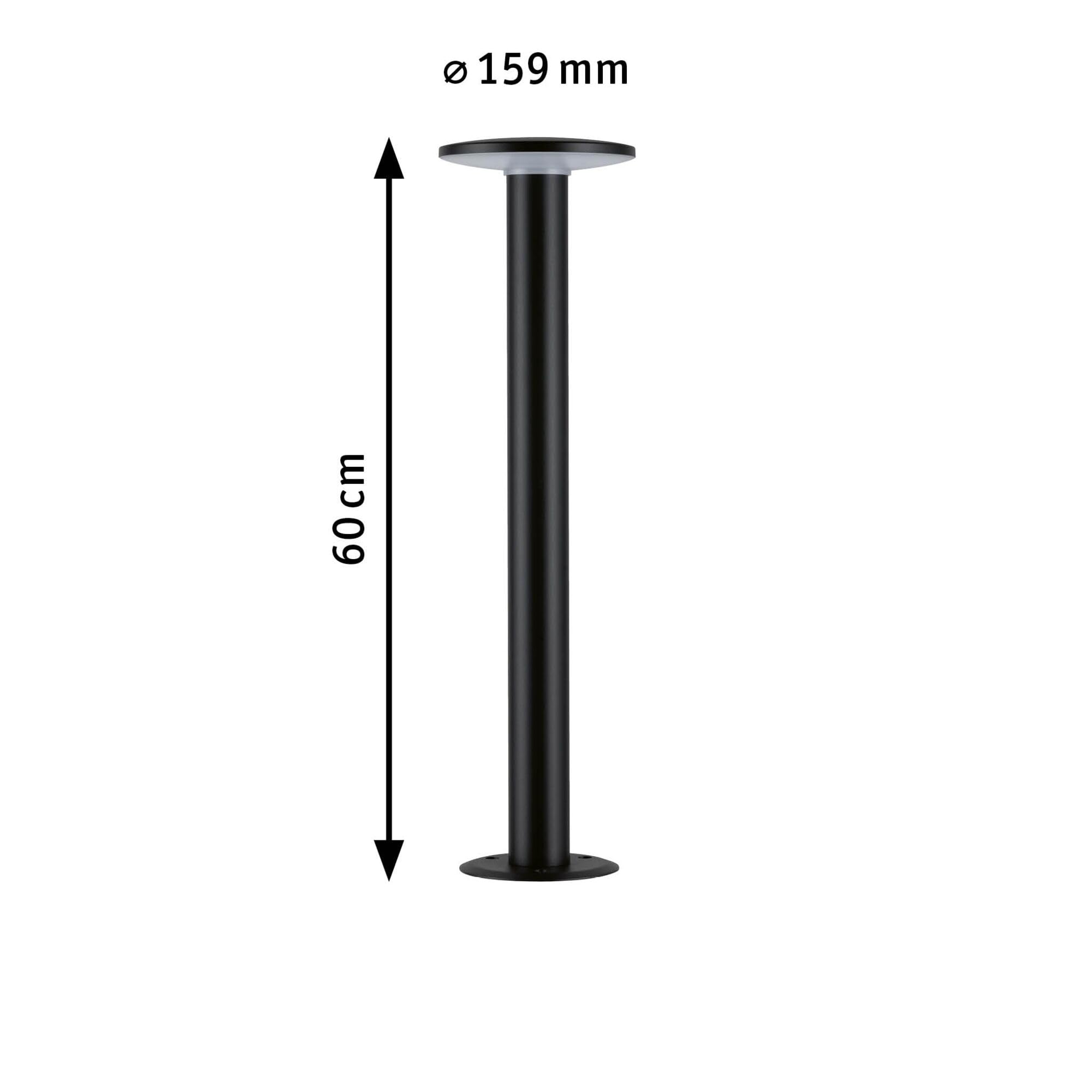 Paulmann 94750 Plug & Shine Borne lumineuse LED Plate IP44 5W 200lm gradable 600 mm Anthracite métal/plastique RGBW+ 3000-6500K résistant eau de mer