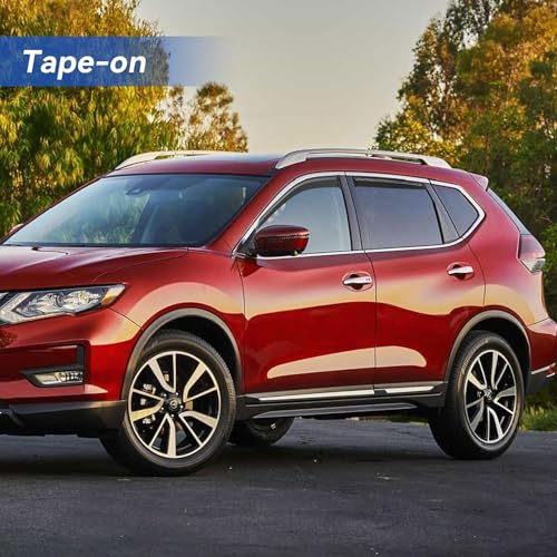 Image of Window Visors Rain Guards for Nissan Rogue S SV SL 2014-2020, Out-Channel Window Vent Wind Deflectors Visors Shades for 14-20 Rogue (Excludes Rogue Sport Model)